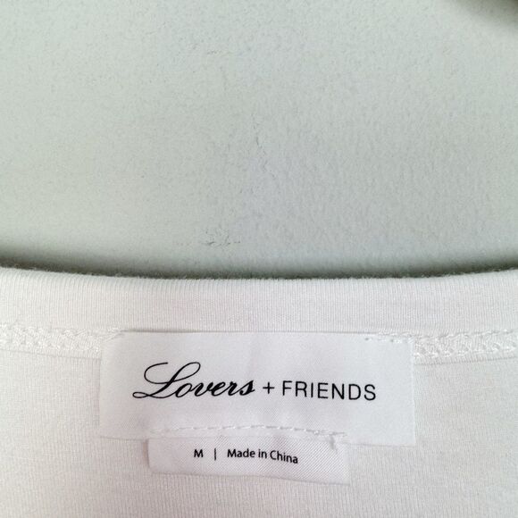 LOVERS & FRIENDS | REVOLVE White Short Sleeve Wrap Tie Dress Women’s Size Medium - Picture 5 of 8